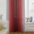 thumbnail image 6 of Dark Red Grey Black Ombre Sheer Curtains 72 Inches Long, Farmhouse Gradient Minimalist Light Filering Curtains, Breathable Simi Curtain Privacy Drapes for Living Room Bedroom Window Treatment, 6 of 9