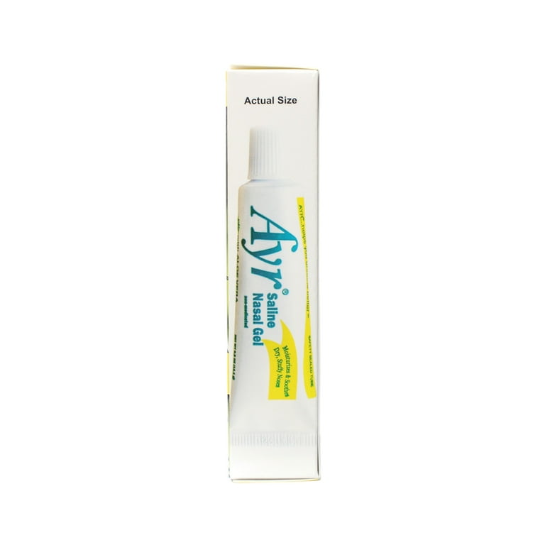 Ayr Saline Nasal Gel, With Soothing Aloe, 0.5 Ounce Tube - 12 Pack
