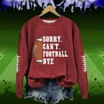 thumbnail image 2 of Wangmeiwg Football Shirts For Women Football Mom Shirt Football Custom Name Football Shirts Game Day Shirt Comfy Striped Print Long Sleeve Sweatshirt, 2 of 4