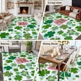 thumbnail image 5 of Large Area Rugs for Living Room Bedroom, Pink St. Patrick's Day 5'x8' Rug Washable Carpet Runner Indoor Outdoor, Green Shamrock Leaves Blue Cloud Non Slip Floor Mats Rug for Kitchen, Bathroom, 5 of 8