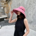 thumbnail image 5 of SERTG Women's Bucket Hat Flip up Double Sided Sun Shading Fashionable Casual Comfortable Fisherman Hat Cap(Pink,Free Size), 5 of 5