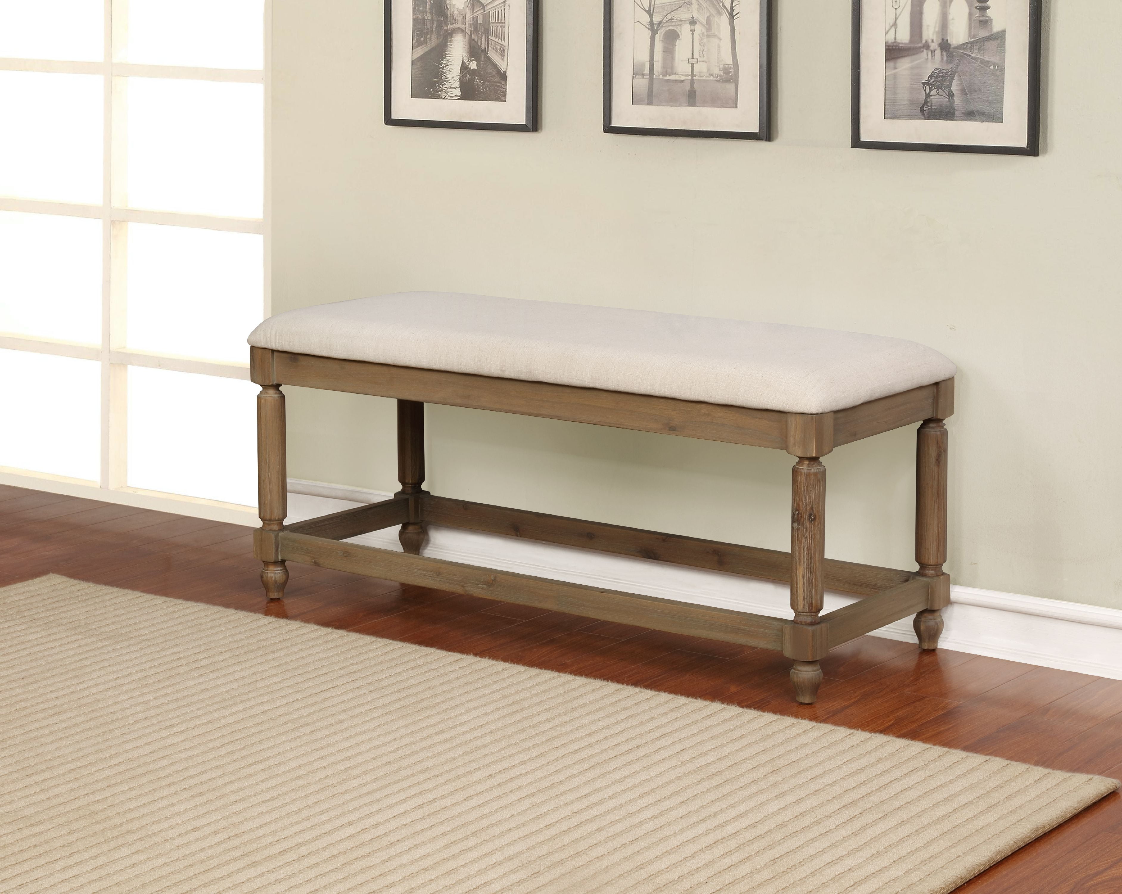 Linon Ember Washed Finish Bench