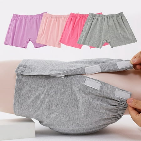 

rygai Women Patient Underpants Convenient Nursing Postoperative Fasten Tape Easy to Wear Women Home Briefs Hospital Clothes Pink M