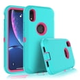 thumbnail image 7 of Njjex iPhone XR Cases, Sturdy Phone Case for iPhone XR 6.1", Full-Body Shockproof Protection Heavy Duty Armor Hard Plastic & Shock Absorption Rubber Rugged Bumper 3-in-1 Case Cover - Mint, 7 of 7