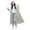 Gray, variant on Women's Waterproof Long Raincoat Windproof Active Rain Jacket with Drawstring Hood Button Closure Heavy Duty for Travel Commuting Daily Wear Outerwear