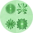 thumbnail image 1 of Ahgly Company Machine Washable Indoor Round Transitional Light Green Area Rugs, 3' Round, 1 of 7