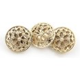 thumbnail image 2 of 10pcs Gold Clothing Button - Hollow Flower Shape Metal Shank Round Shaped Metal Button Sewing Button, 2 of 5