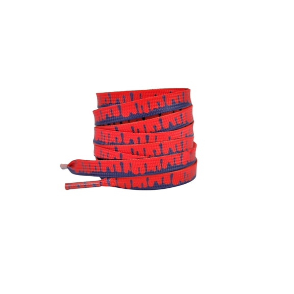 INSPIRE CHIC Colorful Gradient Melted Patterned Shoelaces Shoe Laces for Sneakers 1 Pair Purple and Red 100cm/39.4"