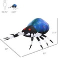 thumbnail image 3 of HOMCOM Décoration de Pelouse Gonflable 4 Pieds Long Halloween Araignée Effrayante LED, 3 of 8