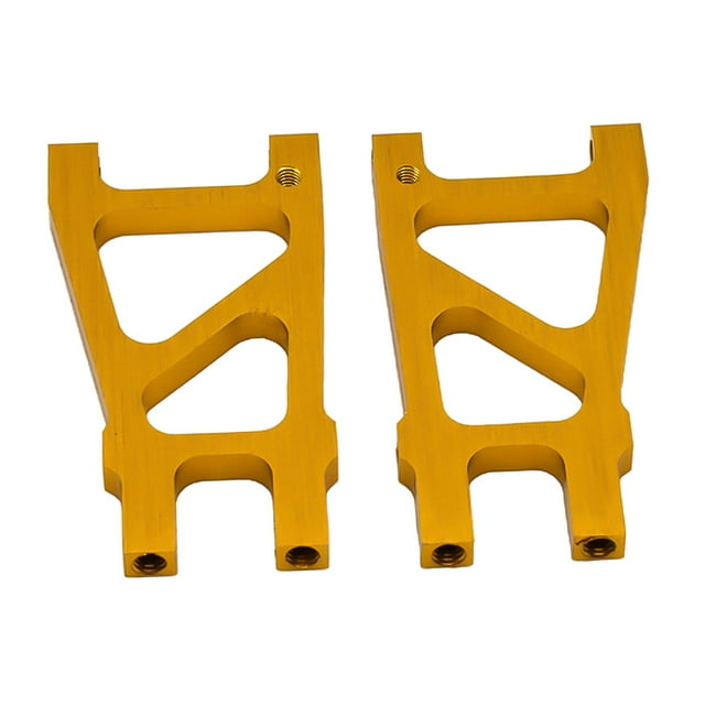 brazo de suspensión del coche rc 2x RC Juego De Brazo De Suspensión Inferior Trasero Para HSP 1/10 94188 RC Car Upgrade Gold Oro Magideal brazo de suspensión del coche rc
