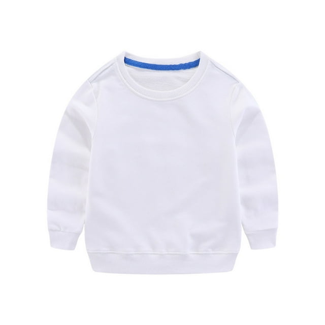 Kcodviy Tout-Petits Bébés Garçons Filles Garçons Thermique Manches Longues Manches Longues Chandail Uni 2T Hauts Enfants Automne Hiver Thermique Manches Longues Chandail Vêtements