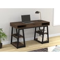 thumbnail image 1 of Safdie & Co. Writing Desk/Computer Table/Gaming Office Desk-48"L/Walnut/Black Metal, 1 of 4