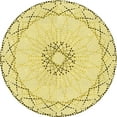 thumbnail image 1 of Ahgly Company Indoor Square Patterned Sun Yellow Area Rugs, 3' Square, 1 of 6