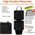 thumbnail image 4 of Trobo Car Seat Protector + Backseat Organizer With iPad And Tablet Holder, Waterproof Carseat Cover For Child Car Seat & 5 Pocket Storage Kick Mats Back Seat Protector For Leather Seats, Kids Feet, 4 of 7
