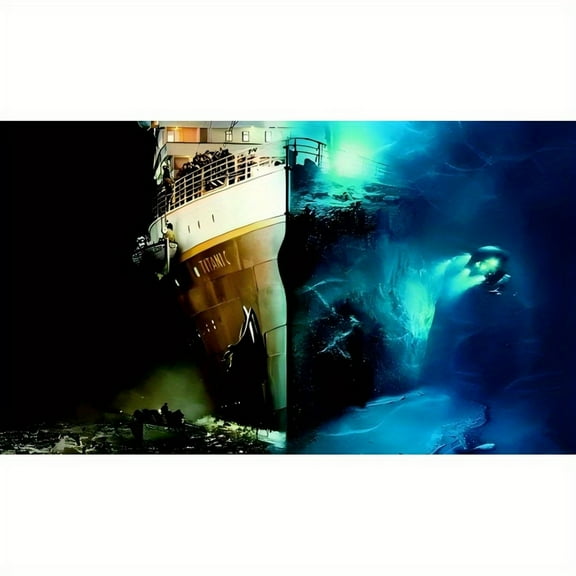 Adult DIY 5D Diamond Painting Kit, Titanic Series Art Round Diamond, Full Diamond Diamond Embroidery Kit, Mosaic Cross Stitch Craft Home Wall Decoration