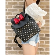 Disney x Kate Spade New York Minnie Mouse Drawstring Flap Backpack Black Dot Bow