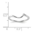 thumbnail image 7 of 14K White Gold Ring Band Wedding Only Polished Contour , Size 8, 7 of 7