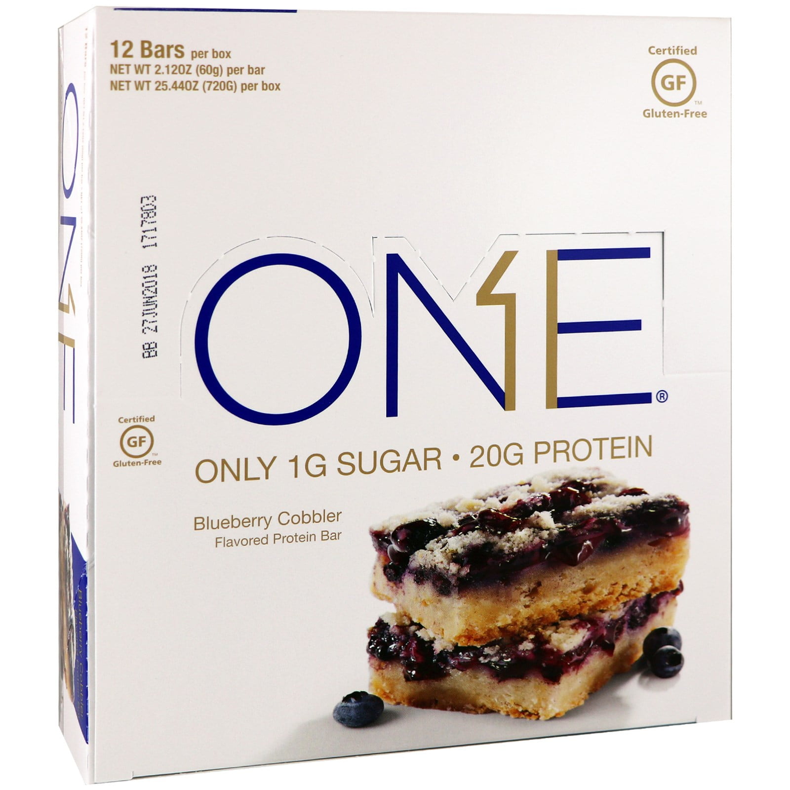 Oh Yeah One Bar Blueberry Cobbler 12 Bars 2 12 Oz 60 G Each Pack Of 1 Walmart Com Walmart Com