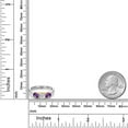 thumbnail image 6 of Gem Stone King 10K Two Tone Gold Lab Grown Diamond and Purple Amethyst Engagement Ring for Women | 1.45 Cttw | Round 5MM | Gemstone April Birthstone | Size 8, 6 of 6