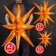 thumbnail image 2 of Globos con forma de estrella PartyWoo, color naranja, 10 unidades, diferentes tamaños, 2 of 6
