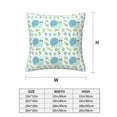 thumbnail image 2 of Throw Pillow Covers Set of 4 Blue Green Snail Leaves Soft Decorative Pillowcase for Couch Living Room Bed Sofa, Square Pillow Covers Pillow Protector with Zipper, Home Decor 18"x18", 2 of 7