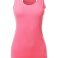 thumbnail image 4 of A2Y Women's Basic Solid Soft Cotton Scoop Neck Racer-Back Tank Top, 4 of 6