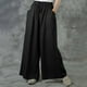 thumbnail image 2 of Pantalones largos de cintura elástica con bolsillo informal sólido de verano a la moda para mujer Fridja  alkflakhf34198, 2 of 9