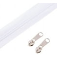 thumbnail image 2 of 1set 11 Yards #5 Plastic Zipper with 10PCS Ring Sliders Heavy Duty Zippers Replacement for DIY Sewing Tailor Crafts Bags Tents White, 2 of 7