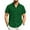 Green, variant on HAOMEILI Men's Casual Button Down Shirts Short Sleeve Linen Shirts Summer Beach Dress Shirt
