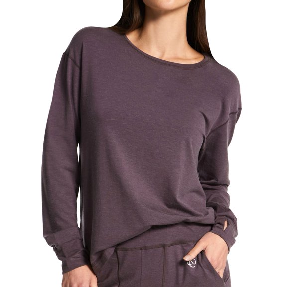 Women's Calida 15935 Deep Sleep Warming Long Sleeve Crew Tee (Clay L)