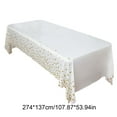 thumbnail image 2 of Eoozwa Christmas Snowflake Party Tablecloths Decorations ,Plastic Table Cloth ,Rectangular Tablecloth Suitable for Party Christmas Decoration ,107.87×53.94In, 2 of 6