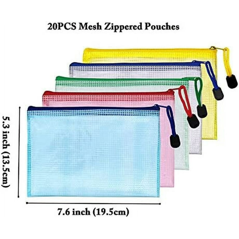 5/10pcs Mesh Zipper Pouch Bags, Zipper Pouches for Organizing
