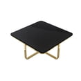 thumbnail image 6 of Chidia Black Gold Coffee Table - High Gloss Lacquer Finish Top, Polished Stainless Steel Base, X-Leg, 6 of 10