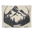 thumbnail image 5 of Orinice Logo Mountain Scene Silk Screen Tapestry Wall Hanging Unique Style Graphic Tapestries Home Wall Decor Art for Bedroom Living Room Dorm 60x50inch, 5 of 6