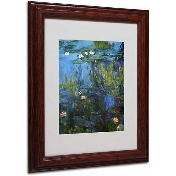 Trademark Fine Art "Nympheas 1914-17" Canvas Art by Claude Monet, Wood Frame