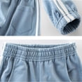 thumbnail image 4 of Bellafa Little Boys Jogger Long Pants Toddler Elastic Sweatpants with Pocket Kids Track Pants Blue,2-8 Years, 4 of 5