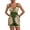 Green, variant on Women'S Cut Out Twist V Neck Romper Sleeveless High Waisted Boho Shorts Jumpsuit Black XXL