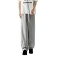 thumbnail image 5 of Mefallenssiah Full Length Pants Clearance Man Splice Printing Drawstring Pockets Straight Barrel Cargo Pants, 5 of 5