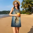 thumbnail image 3 of Balery Vintage Compass Vestidos de verano para mujer con estampado: vestido holgado sin mangas, vestido playero informal y cómodo para días calurosos., 3 of 7
