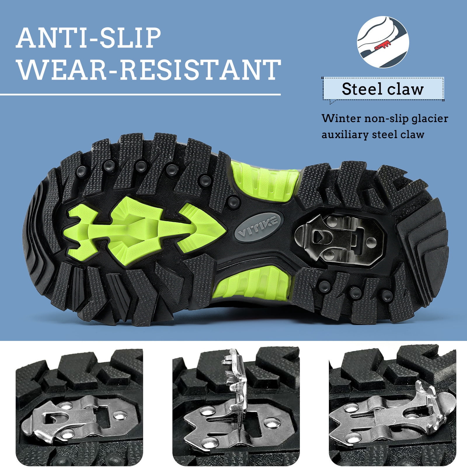 FANGFIUP Boys Snow Boots Winter Waterproof Antiskid Boots Hiking Outdoor Shoes Booties for Unisex Kids (Little Kid/Big Kid)