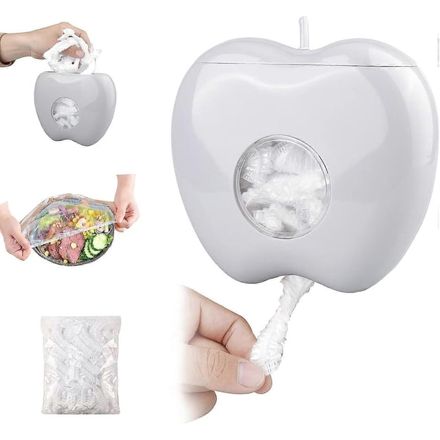 Caja de almacenamiento de film transparente con 100 bolsas elásticas