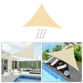 thumbnail image 4 of Almencla Shade Sail Triangle Reinforced Edge Webbing Anti- with Stainless Steel D-Rings Triangle Khaki, 4 of 7