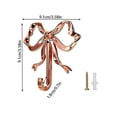 thumbnail image 2 of 2PCS Bow Knot Hooks, 3.6in Alloy Hanging Bowknot for Kitchen, Bathroom, Laundry, Multi Purpose Decorative Wall Hooks for Coats, Keys, Hats, Towels, 2 of 9