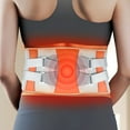 thumbnail image 5 of Wireless Lumbar Massager Heating Support Belt - Rechargeable Portable Heat & Vibration Massage Device with Red Light Therapy (115cm/45.27in) for Back Pain Relief, Desk Workers & Travel（Grey-A）, 5 of 9