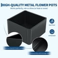 thumbnail image 4 of Large Rectangular Metal Planter Box, Home Garden Plant Pots, Indoor Windowsill Planter, Large Garden Planters with Rounded Corners for Outdoor Plants for Patio Deck Garden, With or Without Bottom, 4 of 8