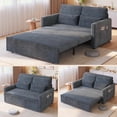 thumbnail image 3 of Noelse 3 in 1 Convertible Sofa Bed, Pull Out Sleeper Sofa Chair with Corduroy Upholstery, Space-Saving Loveseat Sleeper Bed for Living Room, Bedroom, Apartment, Dark Gray, 3 of 10