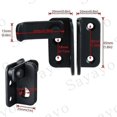 thumbnail image 3 of Slide Bolt Door Lock, Door Latch, Small Padlock for Wooden Gates, Shed, Closet, Pet Cage, Matte Black Stainless Steel, 3 of 5