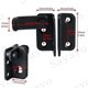 thumbnail image 3 of Slide Bolt Door Lock, Door Latch, Small Padlock for Wooden Gates, Shed, Closet, Pet Cage, Matte Black Stainless Steel, 3 of 5