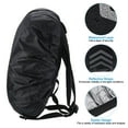 thumbnail image 3 of Uxcell 30-40L Waterproof Rucksack Cover, Backpack Rain Cover, M, Black Arrow, 3 of 5