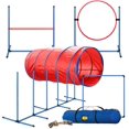 thumbnail image 2 of CHEERING PET, Premium Dog Agility Equipment Set, 5 Pieces of Dog Training Fun, Tunnel, Dog Jump, Hoop, Weave Poles and Easy Carry Case Indoor or Outdoor Dog Agility Training…, 2 of 8